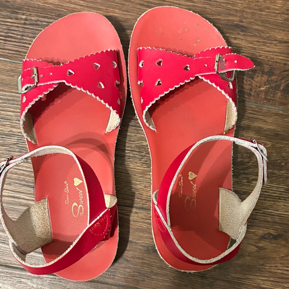 Stylish Red Heart Kids Sandals